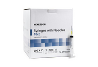 Syringe with Hypodermic Needle McKesson 10 mL 20 Gauge 1 Inch Detachable Needle Without Safety