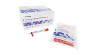 McKesson Insulin Syringe with Needle 1 mL 31 Gauge 5/16 Inch Attached Needle Without Safety Box of 100