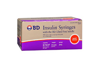 Insulin Syringe with Needle Ultra-Fine 0.3 mL 31 Gauge 5/16 Inch Attached Needle Without Safety