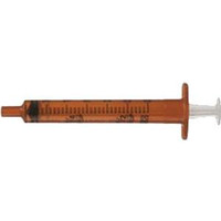 BD Oral Syringe with Tip Cap, 5mL, Amber, Latex-Free