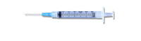 PrecisionGlide Syringe with Hypodermic Needle 3 mL 22 Gauge 1 Inch Detachable Needle Without Safety Box of 100 