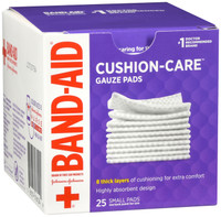 Almohadillas de gasa de primeros auxilios Band-Aid, 2 x 2 pulgadas, 25 unidades 