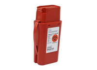 SharpSafety Sharps Transport Container 8-¾H X 2-½ D X 4-½ W Inch 1 Quart Red 