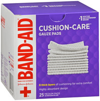 Band-Aid Cushion-Care Guaze Pads 3"x3" - 25 ct