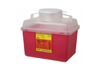 BD Multi-purpose Sharps Container 1-Piece 11.5H X 12.5W X 8.5D Inch 14 Quart Red Base Funnel Lid