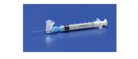 Syringe with Hypodermic Needle Magellan 3 mL 21 Gauge 1-1/2 Inch Attached Needle Sliding Safety Needle