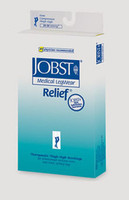 Jobst Relief 20-30 mmHg Open Toe Garter Style Thigh Highs - No Grip Top