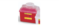 BD Multi-purpose Sharps Container 1-Piece 11.5H X 12.5W X 8.5D Inch 14 Quart Red Base Vertical Entry Lid