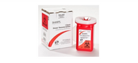 Sharps Recovery System Mailback Sharps Collector 2-Piece 4.5 L X 4.5 W X 7 H Inch 1 Quart Red Base