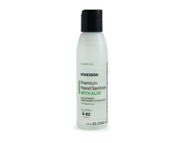 McKesson Premium Hand Sanitizer with Aloe 4 oz. Ethanol Gel Bottle