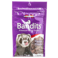 Marshall Bandits Premium Ferret Treats - Sabor a rasina - 3 oz