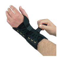 Attelle de poignet droite Powerwrap avec sangle de traction rapide ; noir
