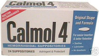 Calmol 4 suppositoires hémorroïdaires - 24 chacun, 1 paquet 