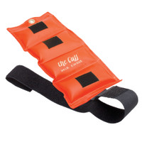 ANKLE WEIGHT CUFF, VINYL OUTER FABRIC, VELCRO CLOSURE, CONTAINS METAL PELLETS, ORANGE, 3/4LB
