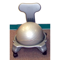 CANDO MOBILE PLASTIC BALL CHAIR WITH REMOVABLE BACK, WITHOUT ARMS

