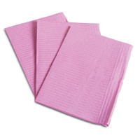 Serviettes professionnelles Bodymed, tissu/polyester 3 épaisseurs, mauve, 500/caisse
