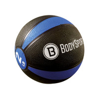 BODY SPORT MEDICINE BALL WITH ILLUSTRATED EXERCISE GUIDE, 2 LBS., BLUE, CONTAINS LATEX
