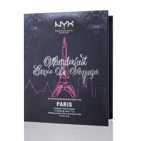  مجموعة الشفاه والعين من nyx/wanderlust، أحمر شفاه باريس باريس غير لامع، 0.27 أونصة، 8 ظلال عيون 