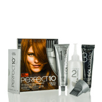  Clairol/ Perfect 10 Nice 'n Easy (6,5 g) Kit mit dem hellsten Goldbraun, Hochglanz-Haarfärbecreme, dem hellsten Goldbraun, 2,4 Unzen Conditioner-Creme, 1,9 Unzen Applikatorcreme, 2,1 Unzen Haarspitzen-Wurzelapplikator, 0,10 Unzen 