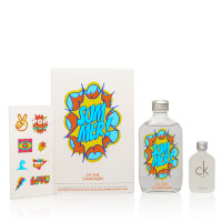  CALVIN KLEIN/CALVIN KLEIN SET (U) CK ONE SUMMER EDT SPRAY 3.4 OZ CK ONE EDT SPLASH 0.5 OZ STICKERS INCLUDED 