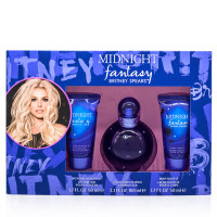  Conjunto Midnight Fantasy/Britney Spears (w) spray edp 3,3 onças de gel de banho e banho 1,7 onças creme suflê corporal 1,7 onças em caixa de exibição 