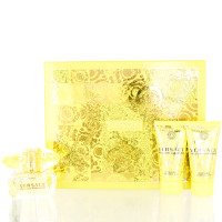  Versace יהלומים צהובים/ורסאצ'ה סט (w) ספריי edt 1.7 oz קרם גוף 1.7 oz ג'ל רחצה 1.7 oz בקופסת מתנה 