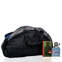  Hugo/hugo boss set (m) hugo edt spray 4.2 oz bolsa de lona de contraste medio - azul marino