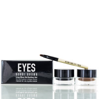 Bobbi Brown/Long Wear Gel Eyeliner Duo Longwear Eye Liner Gel, schwarze Tinte 0,10 Unzen Longwear Eye Liner Gel Sepia Tinte 0,10 Unzen plus Mini Eye Liner Pinsel 