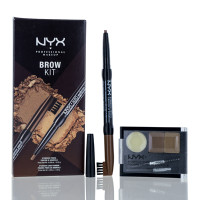  Nyx/brow kit conjunto loiro paleta de pó para sobrancelhas loiras 0,09 oz lápis de sobrancelha marrom médio 0,09 oz 