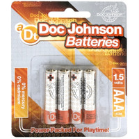 Doc Johnson Alkaline Batteries Triple 1.5V AAA 4 Pack 