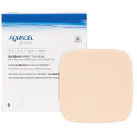 MCK Aquacel Foam Dressing 6 X 6 Inch Without Border Waterproof Film Backing Nonadhesive Square Sterile - BOx of 5