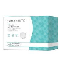 MCK Tranquility Unisex Adult Absorbent Underwear Essential Pull On with Tear Away Seams Medium Disposable Moderate Absorbency - Bag of 25