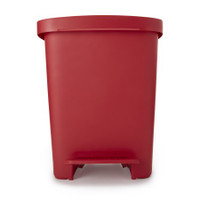 Mckds mckesson poubelle 32 pintes rectangulaire en plastique rouge marche sur
