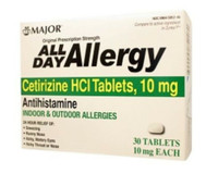 Major All Day Allergy 24Hr Tab Cetirizine Hcl-10 Mg 30 Tablets