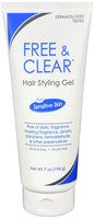 Gel para peinar el cabello Free & Clear, sin fragancia y sin gluten para pieles sensibles, 7 onzas 