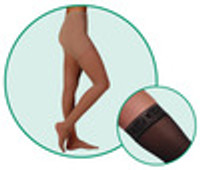 Juzo Hostess 2581 Pantimedias elásticas altas con punta cerrada 20-30 mmHg