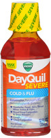 Vicks Dayquil Liquid zur Linderung schwerer Erkältungen und Grippe, 12 oz