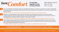 SureComfort Short Pennåle 32 Gauge 1/4" æske med 100 stk