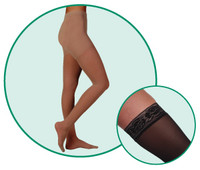 Juzo Hostess 2582 Meia-calça de bico fechado de alta elasticidade 30-40 mmHg