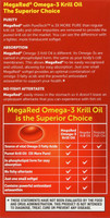 Omega-3 Krill Oil 500mg Megared Extra Strength softgels 40 count Krill Oil Ingen fiskeagtig eftersmag 