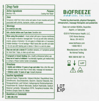 Pot de crème anti-douleur Biofreeze 3 oz Cool the Pain