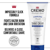 Crème à raser rafraîchissante à la menthe rafraîchissante pour hommes Cremo 6 oz