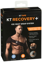 KT TAPE Recovery+ Compression Pad Therapy System Heating & Ice Pack with Adjustable Wrap for Back/Muscle Pain Relief Black