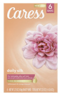 Caress Bar Soap Daily Silk Floral Oil 3.75oz 6 Count X 2 Counts