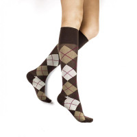 Mediven Medi Rejuva Argyle Chaussettes de compression hautes 15-20 mmHg