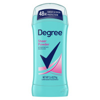 BL Degree Deodorant 2,6 oz puur poeder voor dames - pakket van 3