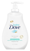 Dove baby gel de lavado de pies a cabeza bomba sensible de 13 oz x 3 unidades 