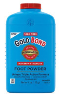 BL Gold Bond Foot Powder Máxima Fuerza Medicado 4oz - Paquete de 3