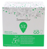 Paños de limpieza Summers Eve 16 unidades de aloe love