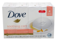 Dove Vaste zeep Kalmerende verzorging 3,75 oz, 4 stuks, pakket van 3